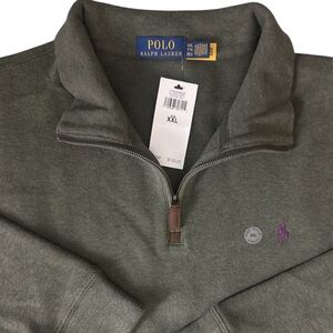 NWT Polo Ralph Lauren XXL 1/4 Zip Loden or Olive Green Half Zip